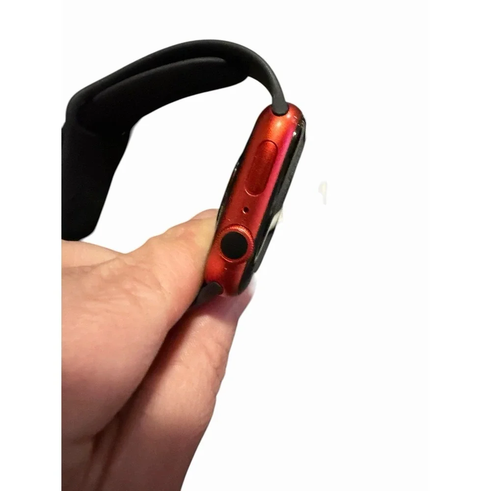 apple smart watch series 6 RED aluminum & ceramic case 44 mm